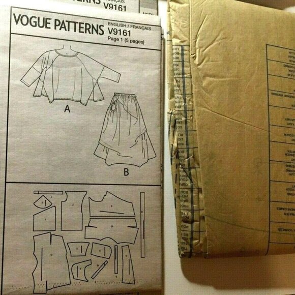Sewing Pattern Vogue V9161 Marcy Tilton Loose Fit Top and Skirt Size XS-M Uncut - Picture 3 of 7